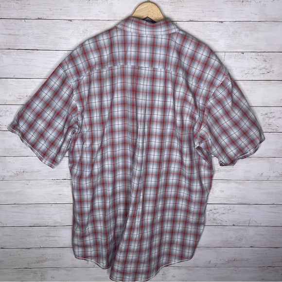 Panhandle Rough Stock Plaid Short Sleeve Button Up Western Shirt Mens XL - Picture 6 of 6